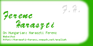 ferenc haraszti business card